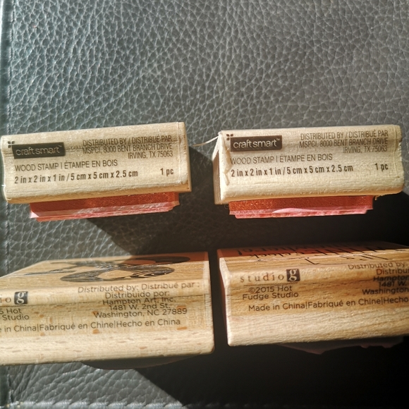 Lot Of 10, Vintage New Wood Rubber Stamps From Craftsmart & Studio g, 1" to 2.5" - Picture 6 of 10